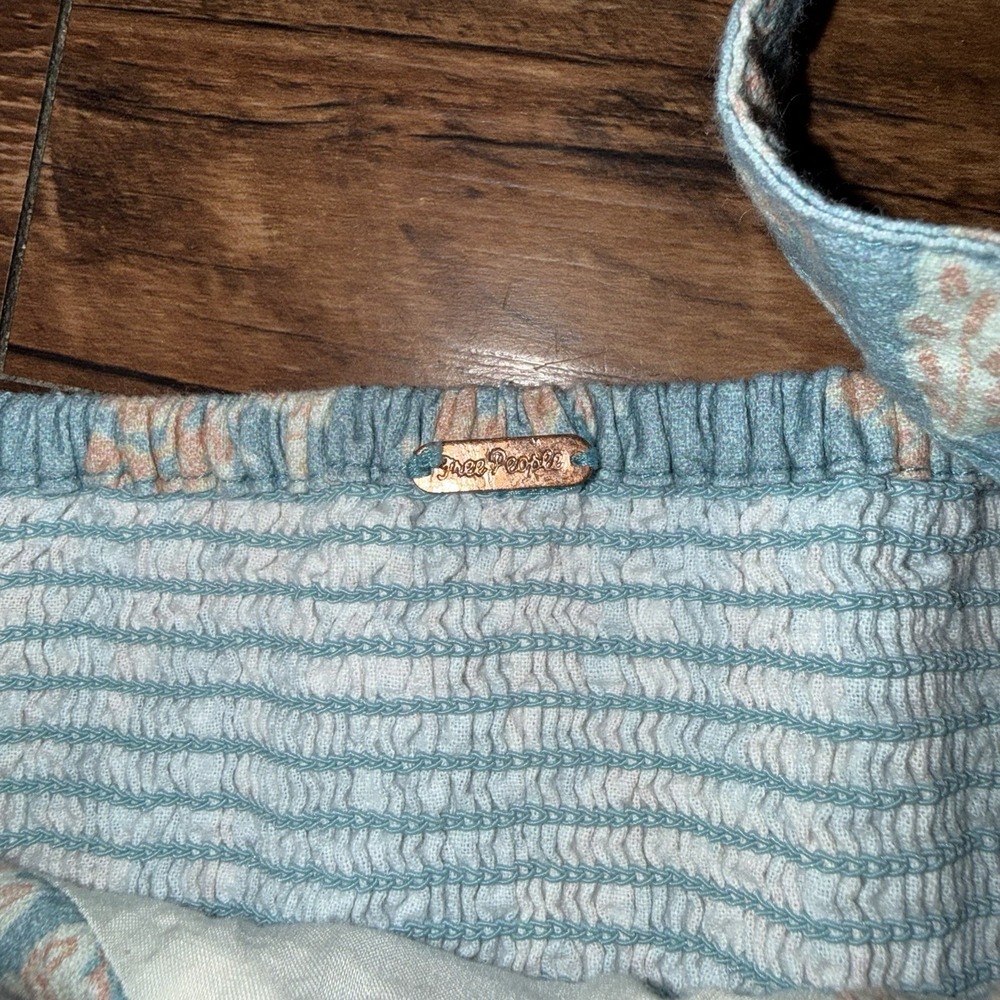 Free‎ People Floral Paisley Print Patchwork Cropped Tank Top Women's NO SIZE - Picture 4 of 6